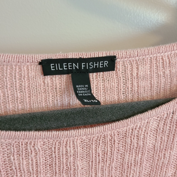 Eileen Fisher♡ Linen Cotton blend ribbed sweater - Picture 4 of 5
